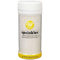 Wilton White Sparkling Sugar, Glamour White Sprinkles For Cakes & Cookies, 8 Oz.