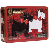 Walker's Shortbread Scottie Dog Shaped Cookies, Pure Butter Shortbread Cookies, 7.8 Oz Gift Tin