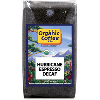 The Organic Coffee Co. Whole Bean Coffee - Decaf Hurricane Espresso Roast (2Lb Bag), Medium Dark Roast, Swiss Water Processed, Usda Organic