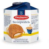 Daelmans Stroopwafels, Dutch Waffles Soft Toasted, Honey, Office Snack, Kosher Dairy, Made In Holland, 8 Stroopwafels Per Box, 8.11 Oz (Pack Of 1)
