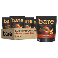 Bare Baked Crunchy, Apples Cinnamon, 3.4 Ounce (Pack Of 6)