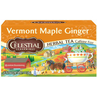 Celestial Seasonings Herbal Tea, Vermont Maple Ginger, Caffeine Free, 20 Count (Pack Of 6)