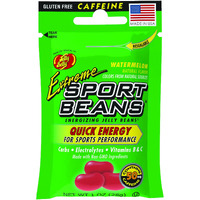Jelly Belly Extreme Sport Beans, Caffeinated Jelly Beans, Watermelon Flavor, 24 Pack, 1-Oz Each