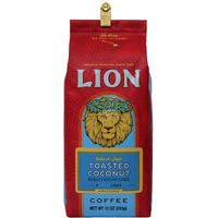 Lion Coffee, Toasted Coconut Flavor, Light Roast, Pre-Ground, 10 Ounce Bag