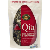 Nature's Path Qi'A Superfood Organic Gluten Free Cranberry Vanilla Chia,Buckwheat And Hemp Cereal Topper,7.9 Ounce,Non-Gmo,6G Plant Based Protein,1.9 Grams Of Ala Omega-3S,By Nature's Path