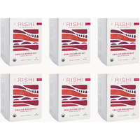 Rishi Tea English Breakfast Tea | Usda Organic Direct Trade Sachet Tea Bags, Certified Kosher Pure Black Tea, Energizing & Caffeinated | 15 Count (Pack Of 6)