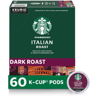 Starbucks K-Cup Coffee Pods, Dark Roast Coffee, Italian Roast For Keurig Brewers, 100% Arabica, 6 Boxes (60 Pods Total)