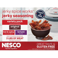 Nesco Bjv-6, Jerky Spice Works, 3 Flavors Variety Pack, Packaging May Vary, 6 Piece Assortment