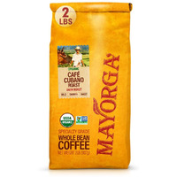 Mayorga Organics Coffee Cubano Roast Dark Coffee Dark Roast Whole Bean Coffee 2Lbs Bag Caf  , Specialty-Grade, 100% Usda Organic, Non-Gmo Verified, Direct Trade, Kosher