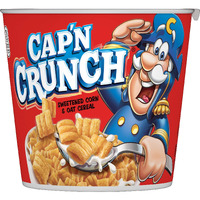 Cap'N Crunch Breakfast Cereal, Original, 1.51Oz Individual Cups (12 Pack)