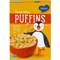Barbara's Puffins Peanut Butter Cereal, Non-Gmo, Vegan, 11 Oz Box (Pack Of 4)