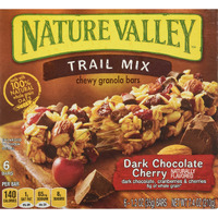 Nature Valley Chewy Trail Mix, Dark Chocolate Cherry Granola Bars 7.4 Oz (Pack Of 4)