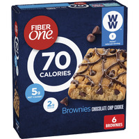 Fiber One 70 Calorie Brownies, Chocolate Chip Cookie, Snack Bars, 6 Ct