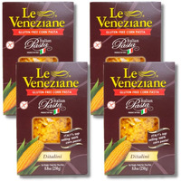 Le Veneziane - Italian Ditalini Pastina [Gluten-Free], (4)- 8.8 Oz. Pkgs
