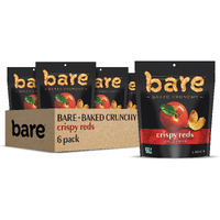 Bare Baked Crunchy, Apples Fuji & Reds, 3.4 Ounce (Pack Of 6)