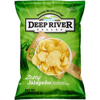 Deep River Snacks Zesty Jalapeno Kettle Cooked Potato Chips, 5-Ounce (Pack Of 12)