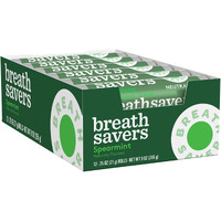 Breath Savers Spearmint Sugar Free Breath Mints Rolls, 0.75 Oz (24 Count)