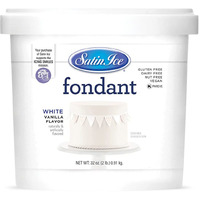 Satin Ice White Fondant, Vanilla, 2 Pounds