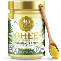 4Th & Heart Original Grass-Fed Ghee, 9 Ounce, Keto, Pasture Raised, Lactose And Casein Free, Certified Paleo
