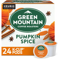 Green Mountain Coffee Roasters Pumpkin Spice, Single-Serve Keurig K-Cup Pods, Flavored Light Roast Coffee, 24 Count