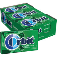 Orbit Spearmint Sugar Free Chewing Gum, 12 Packs Of 14-Pieces (168 Total Pieces)
