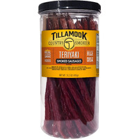Tillamook Country Smoker Real Hardwood Smoked Sausages, Teriyaki, 15.2 Ounce Tall Jar, 20 Count