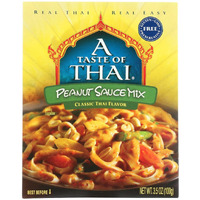 A Taste Of Thai Peanut Sauce Mix - 3.5Oz Pack Of 6 Pack Ready-To-Use Sauce Flavored With Classic Thai Spices | Use For Noodles Soups Stews Dips Salad Dressing & More | Non-Gmo | Gluten-Free