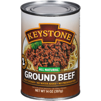 Keystone Meats All Natural Canned Beef, Ground, 14 Ounce