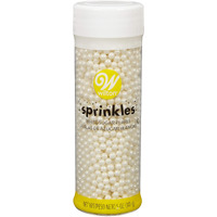 Wilton Sugar Pearls, White, 5 Oz, Non Toxic