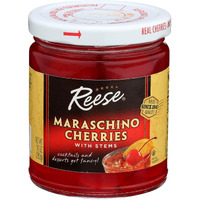 Reese Red Maraschino Cherries With Stems, 10 Oz