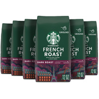 Starbucks Ground Coffee-Dark Roast Coffee-French Roast-100% Arabica-6 Bags (12 Oz Each)