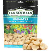 Hamakua Macadamia Nuts - Unsalted Hawaiian Grown Dry Roasted Half And Whole Macadamias Without Salt - Natural Eco-Friendly Large Macadamia Nuts (10 Oz Pouch)