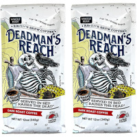 Raven's Brew Coffee High Caffeine Coffee Dark Roast Whole Bean - Deadman's Reach 2-Pack Of 12Oz