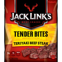 Jack Link's Premium Cuts Beef Steak Tender Bites, Teriyaki, 2.85-Ounce (Pack Of 4)