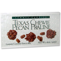 Lammes Candies Texas Chewie Pecan Praline 16Oz Caramel Pecans Pralines Boxes Individually Wrapped Chewies