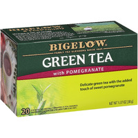 Bigelow Tea Green Tea With Pomegranate, Caffeinated Tea With Pomegranate, 20 Count Box (Pack Of 6), 120 Total Tea Bags