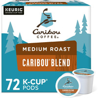 Caribou Coffee Caribou Blend Keurig Single-Serve K-Cup Pod, Medium Roast Coffee, 72 Count (6 Packs Of 12)