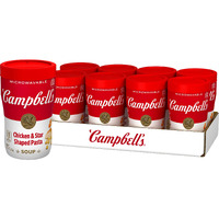 Campbell's Sipping Soup, Chicken Soup & Star Shaped Pasta, 10.75 Oz Microwavable Cup (Case Of 8)