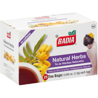 Cubanfoodmarket Badia Natural Herb Tea. Total Individual Tea Bags, 25 Count (Pack Of 4)