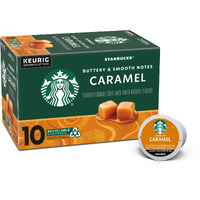 Starbucks K-Cup Coffee Pods-Caramel Flavored Coffee-Naturally Flavored-100% Arabica-1 Box (10 Pods)