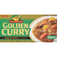S&B Golden Curry Sauce Mix, Medium Hot, 7.8-Ounce