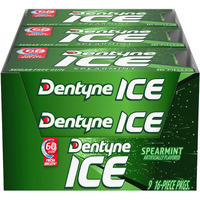 Dentyne Ice Sugar Free Gum (Spearmint 16 Piece Pack Of 9)