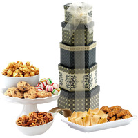 Gourmet Food Gift Basket Tower Snack Gifts For Women, Men, Families, College - Delivery For Holidays, Appreciation, Thank You, Congratulations, Corporate, Get Well Soon Care Package