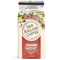 New England Coffee Cinnamon Hazelnut, Medium Roast Ground Coffee, 11 Ounce (1 Count) Bag