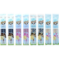 Milk Magic Magic Milk Flavoring Straws (32 Milk Straws) Flavors Include 2 Cookies And Cream, 2 Chocolate, 2 Strawberry, And 2 Cotton Candy Flavor Milk Straws