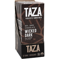 Taza Chocolate Organic Amaze Bar 95% Stone Ground, Wicked Dark, 2.5 Ounce (10 Count), Vegan