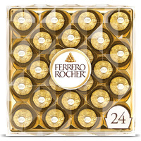 Ferrero Rocher, 24 Count, Premium Gourmet Milk Chocolate Hazelnut, Individually Wrapped Candy For Gifting, Mother's Day Gift, 10.5 Oz