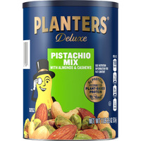 Planters Pistachio Lovers Nut Mix, Mixed Nuts Snack With Pistachios No Shell, Almonds & Cashews, Party Snacks, Plant-Based Protein, After School Snack, Bulk Nuts, Kosher 1Lb 2.5Oz Canister