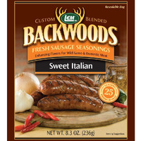 Lem Products Backwoods Sweet Italian Fresh Sausage Seasoning, Ideal For Wild Game And Domestic Meat, Seasons Up To 25 Pounds Of Meat, 8.3 Ounce Packet