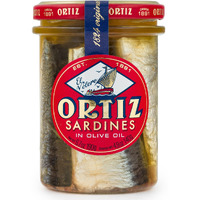 Ortiz Sardines In Olive Oil, 6.7 Oz. Jar | Spanish Old Style Sardines A La Antigua', Skin On | Sardines In Olive Oil, Wild Caught [6.7 Oz. Glass Jar]